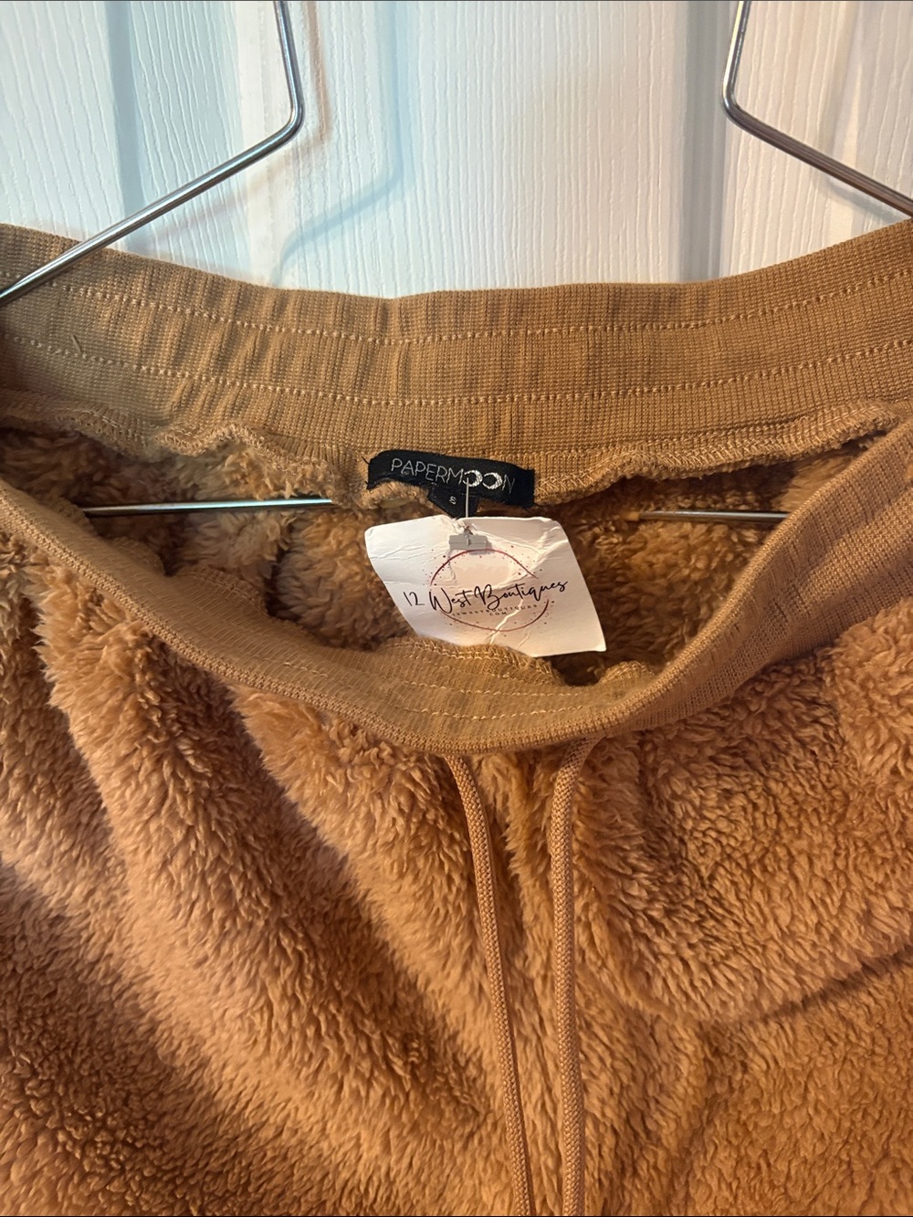 NWT Papermoon Plush Sherpa Half-Zip Pullover - Caramel